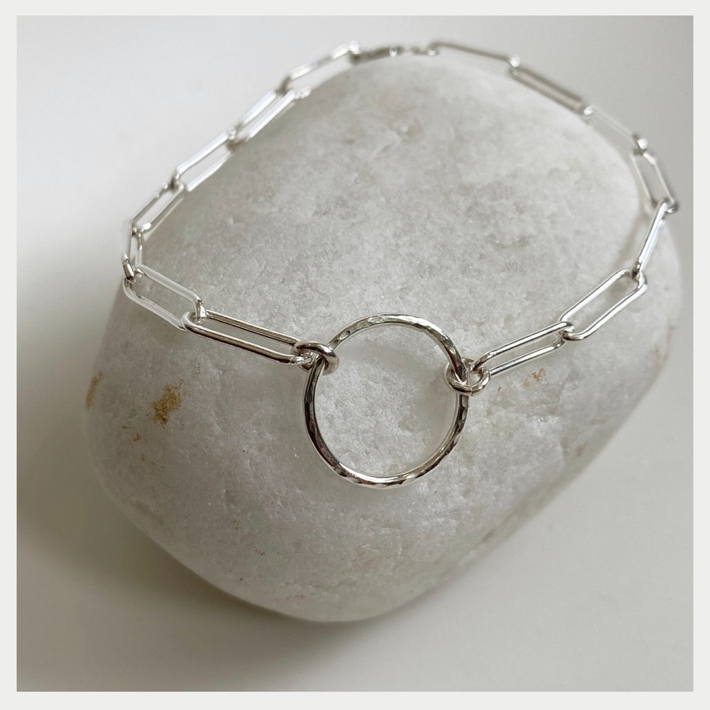 paperclip chain ring bracelet by Emmy starr designs
